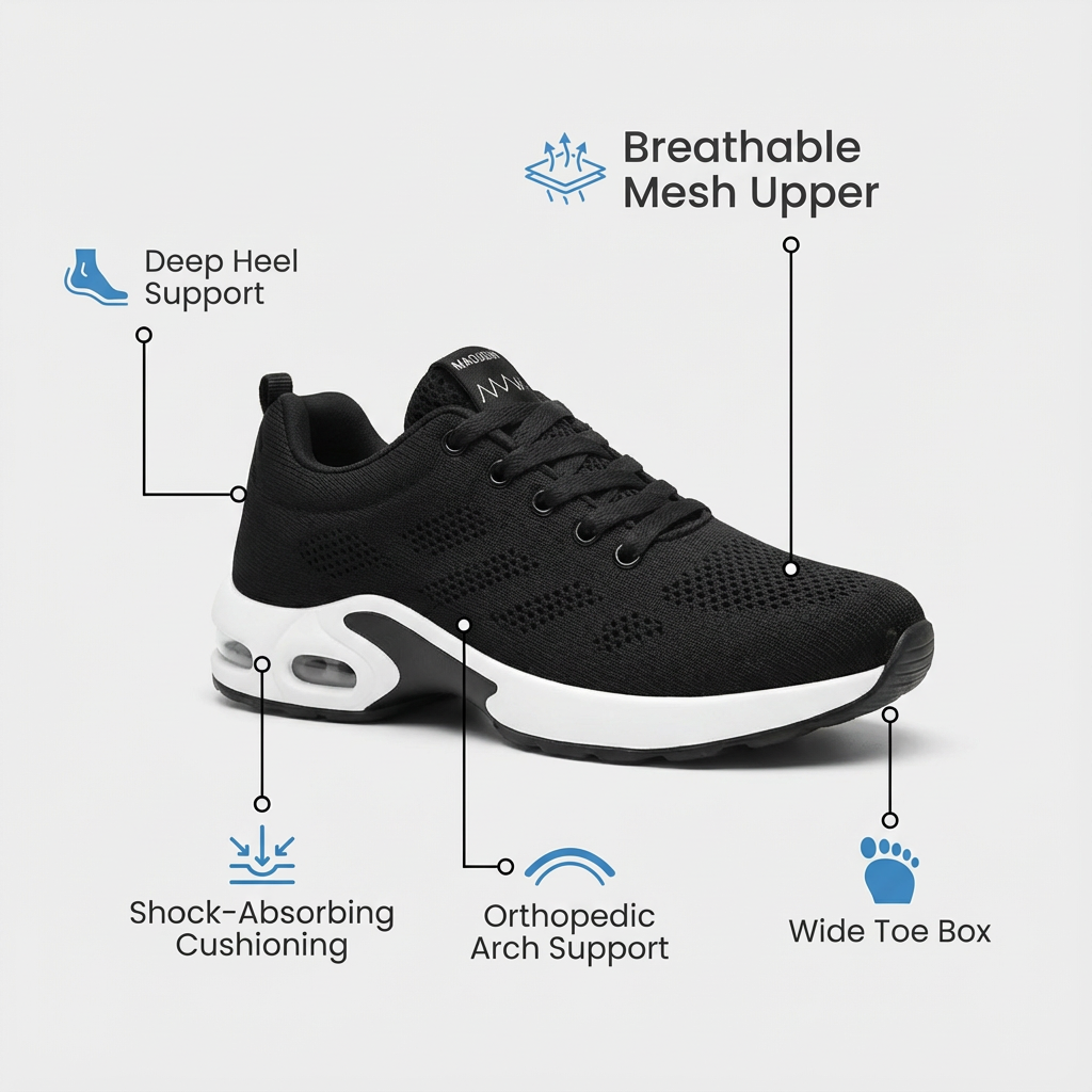 Orthorin™ Pro – 12-Hour Shift Shoes for Heel & Plantar Fasciitis Relief (Unisex)