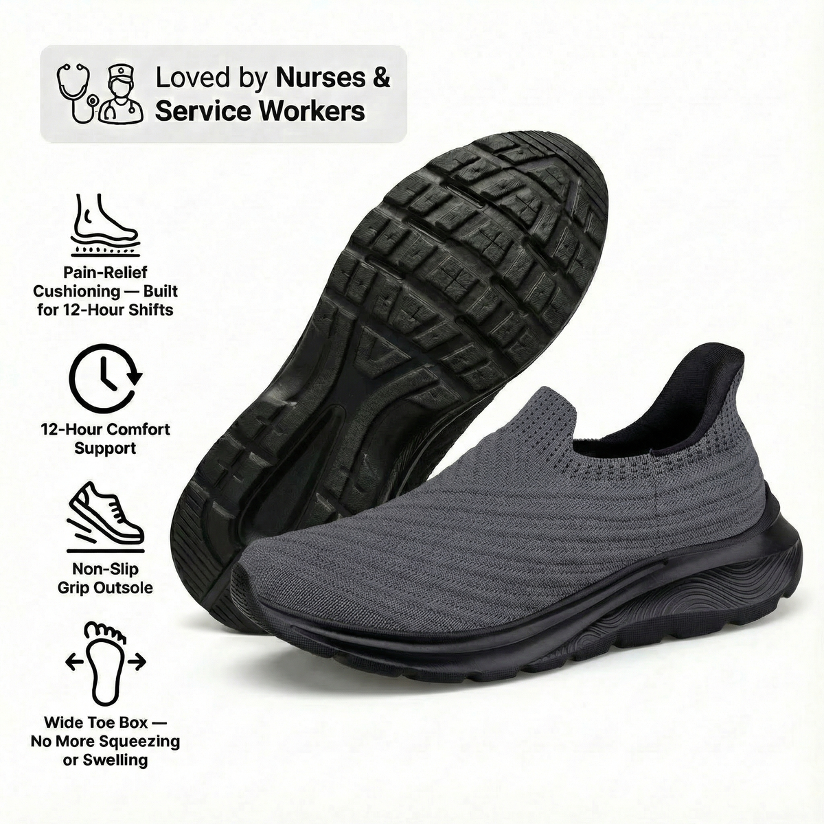 OrthoSlip Ergonomic Everyday Shoes