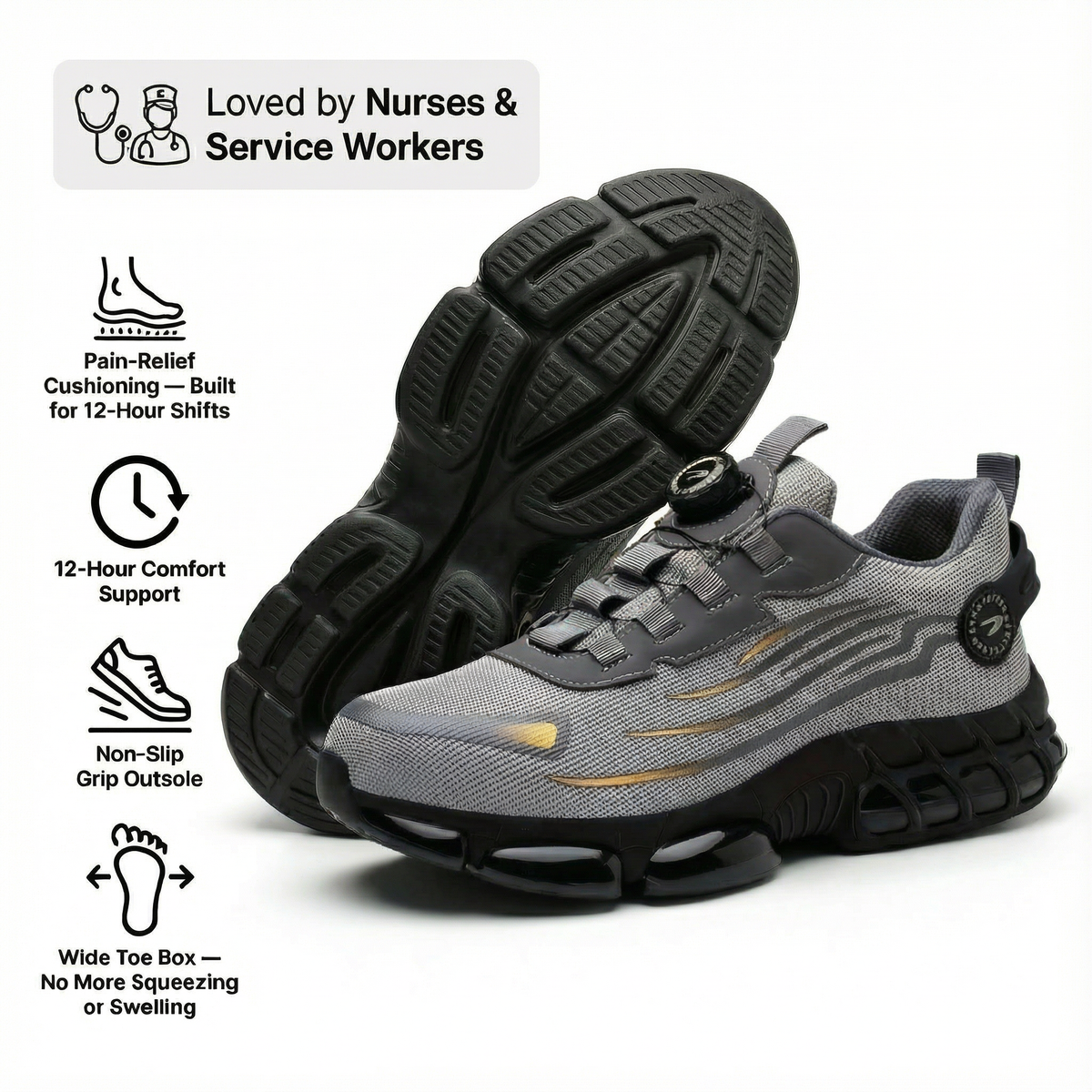 Healthy & Protective Steel Toe Trainers